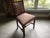 Vintage Brandt Mahogany Drop-Leaf Dining Table & Four Chairs With 21" Leaf and Custom Table Pads For Sale - Image 12 of 18