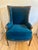 Teal Velvet Louis XVI Chair For Sale - Image 4 of 5