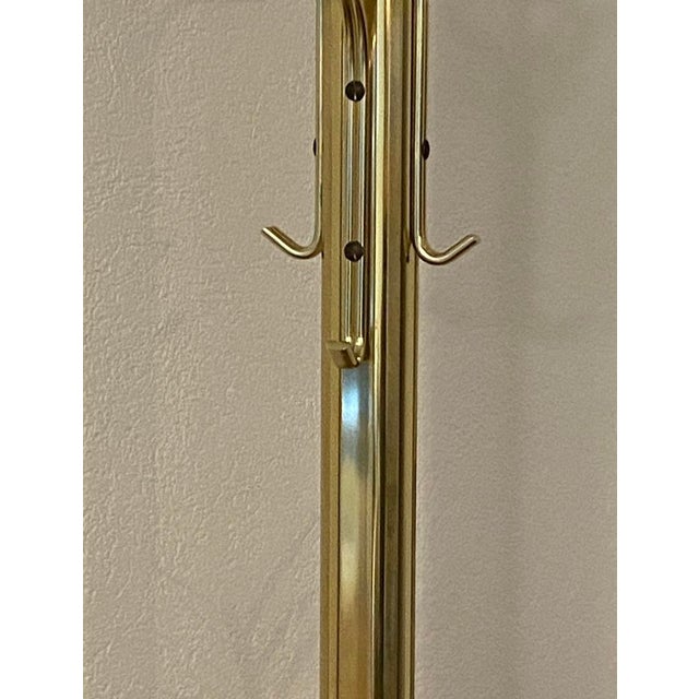 Metal Hollywood Regency Golden Freestanding Coat Rack For Sale - Image 7 of 18