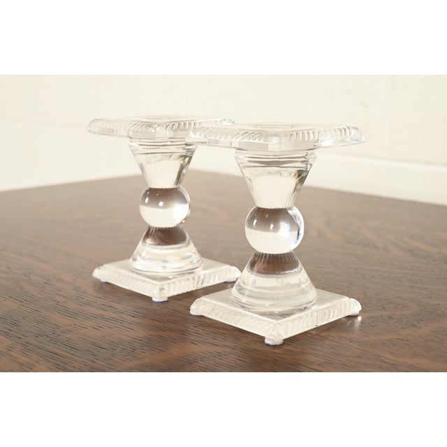 Lalique "Sophie" Art Deco Crystal Candlesticks, Pair For Sale - Image 15 of 15