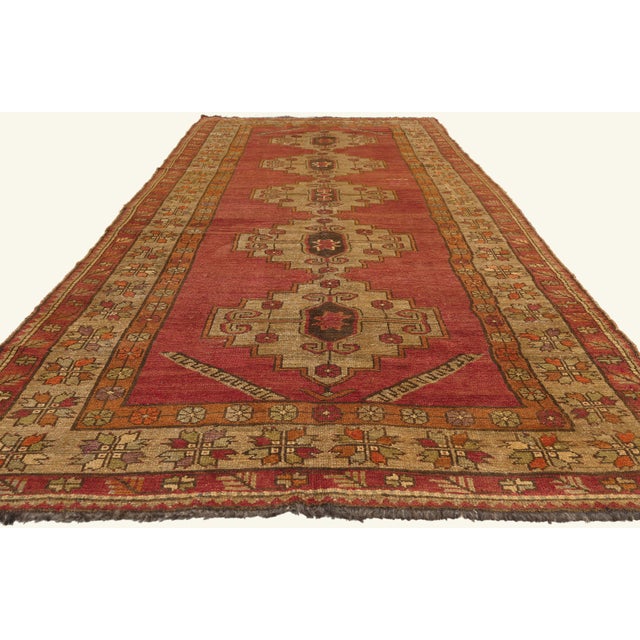 Traditional Vintage Turkish Oushak Rug, 05'04 X 12'03 For Sale - Image 3 of 10