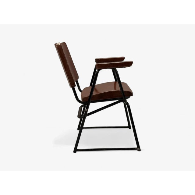 Studio Bbpr, Lacquered Iron, Wood, Twelve Armchairs, Italy, 1960s For Sale - Image 9 of 17