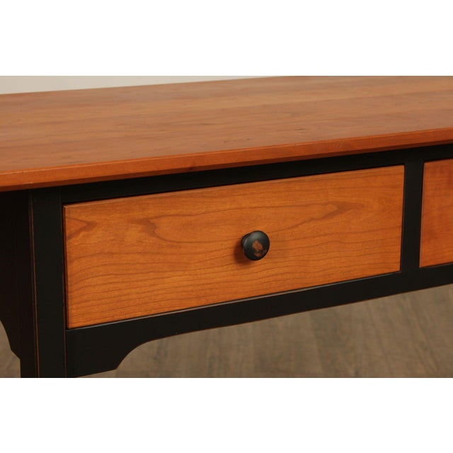 Hunt Country Furniture Cottage Cherry Console Table For Sale - Image 9 of 12