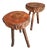 Vintage Wooden Stools, France, 1960s, Set of 2 For Sale
