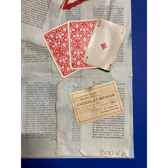 Borkin, Télémaque, Collage & Acrylic on Canvas, 1985 For Sale - Image 4 of 9