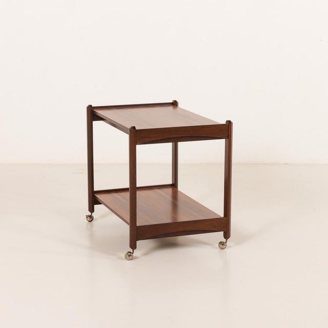 1960s Mid-Century Italian Serving Cart in Rosewood, 1960s For Sale - Image 5 of 18