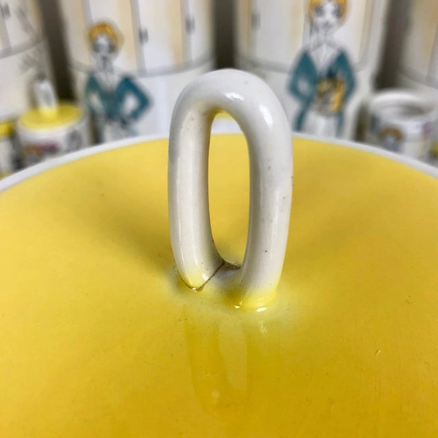 Italian Futurist Ceramic Spice Jar Mix from Alfa, 1950s, Set of 9 For Sale - Image 16 of 17