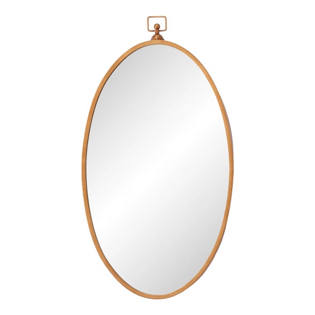 Lifestyle by JY Wade Mirror in Antique Brass For Sale
