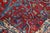 One-of-a-Kind Antique Persian Tehran Botanic Red, Blue Handmade Wool Rug For Sale - Image 4 of 9