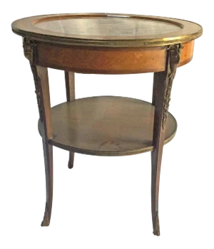 French Bronze & Marble Top Side Table