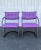 1980s Milo Baughman Style Purple Cantilever Dining Bistro Set - Set of 5 For Sale In Chicago - Image 6 of 12