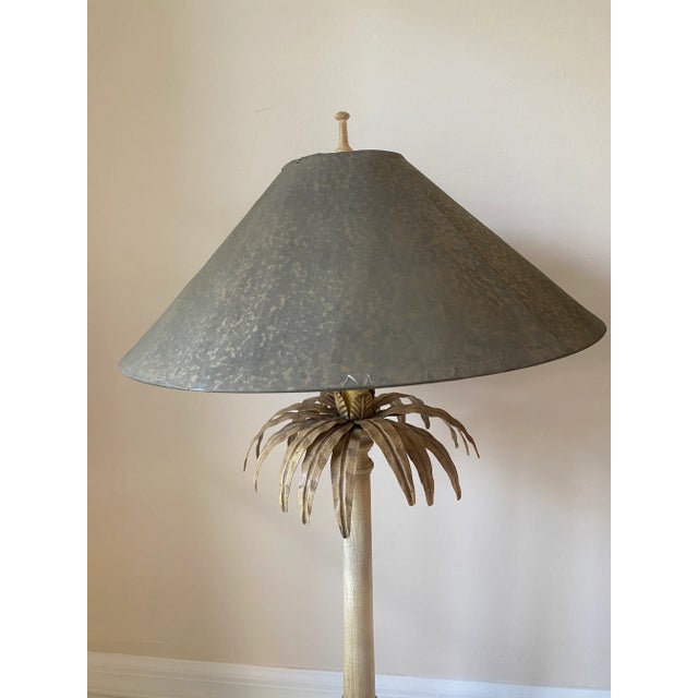 1980s Coastal Beige LampCrafters Palm Tree Table Lamps- Set of 2 For Sale - Image 10 of 12