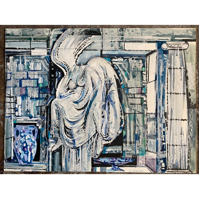 Mid-Century Modern 1960s Edward Howas Mid Century Modern Classical Painting For Sale - Image 3 of 5