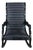 Mid Century Hollywood Regency Black Lacquered Swan-Neck Gooseneck Rocking Chair For Sale