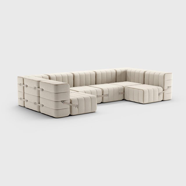 Contemporary Modular Lounge Sofa in Sera Fabric from Ambivalenz, Set of 15 For Sale - Image 3 of 10