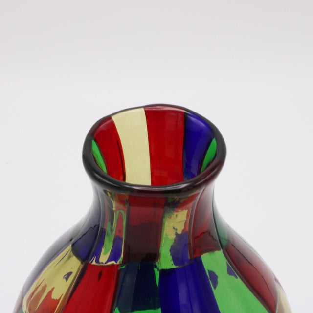 1980s "Pezzato" Vase by Fulvio Bianconi for Venini For Sale - Image 10 of 11
