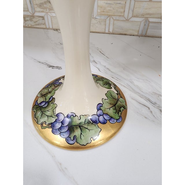 Art Deco Stunning Antique Belleek Willets Gilded Hand Painted Chalice For Sale - Image 3 of 5