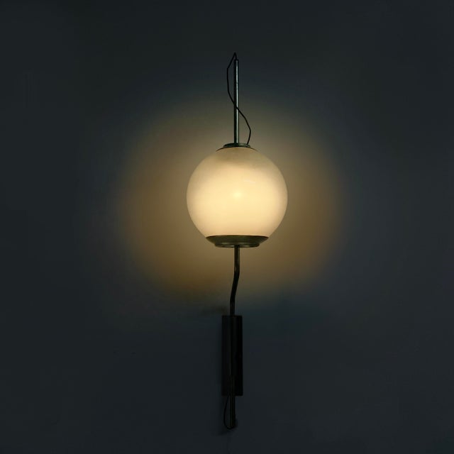 Italian mid-century modern glass wall lamps lp11 by luigi caccia dominioni for azucena, 1950s pair of lp11 wall lamps with...