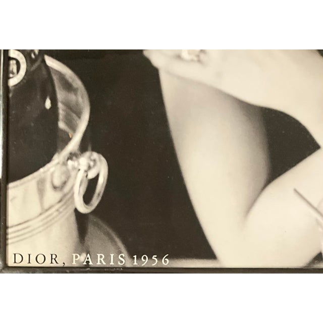Henry Clarke “Dior, Paris 1956” Framed Fashion Photography Poster – Glamorous Black & White Couture Wall Art For Sale - Image 4 of 6