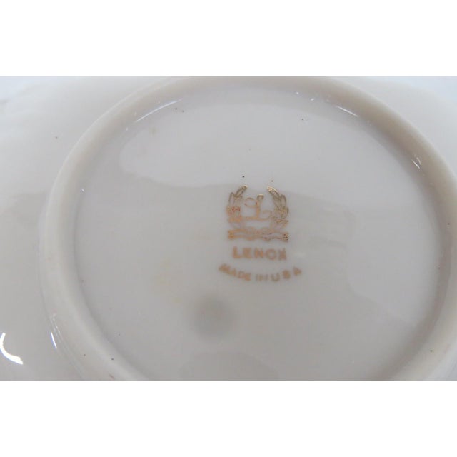 Lenox China Triad Ivory Porcelain Dish Pair of 2 Triangular Bowls Gold Rim 4932b For Sale - Image 11 of 15