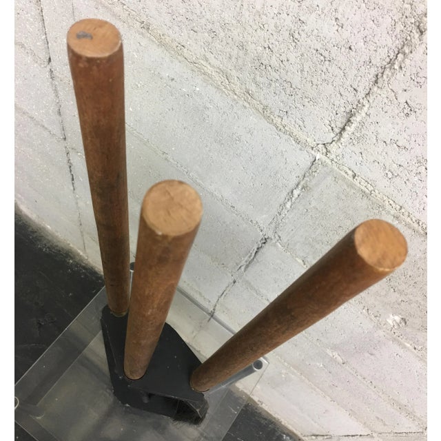 Mid 20th Century Vintage Wood and Brass Fire Poker Set - 4 Pieces For Sale - Image 5 of 6