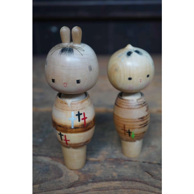 Vintage Sosaku Kokeshi by Maruyama Hougetsu, Japan, 1960s, Set of 2 For Sale - Image 4 of 8
