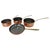 Polished Copper Pots and Pan with Brass Handles from Tagus, Portugal, Set of 4 For Sale - Image 10 of 10