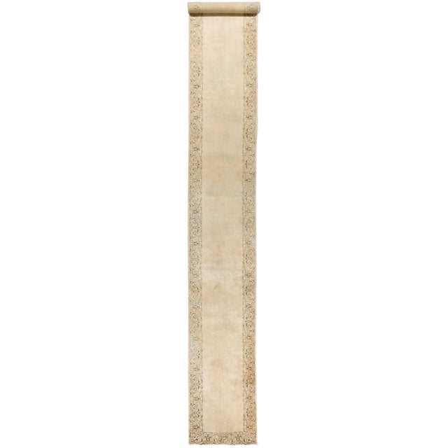 Antique Turkish Beige Runner 2'9 X 21'9 For Sale - Image 9 of 9