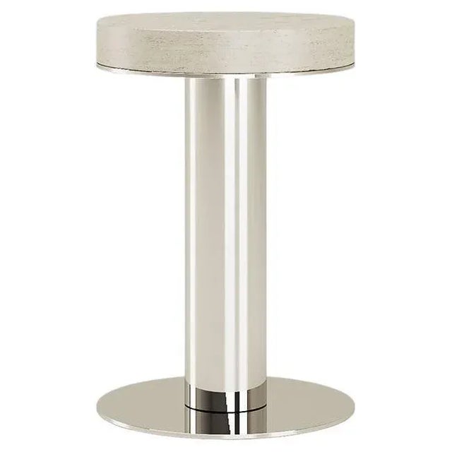 Travertine Nail Side Table by Andrea Bonini For Sale - Image 6 of 6