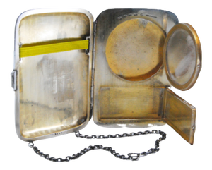 Silver Toiletry Box with Mirror Inside