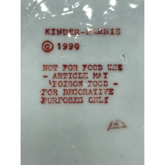 Vintage Kinder Harris Porcelain Animal Print Bowl 1990 For Sale - Image 4 of 7