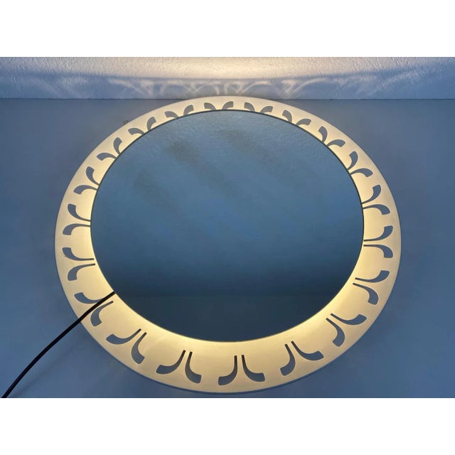 Metal Metal Illuminated Mirror from Hillebrand, Germany, 1950s For Sale - Image 7 of 9