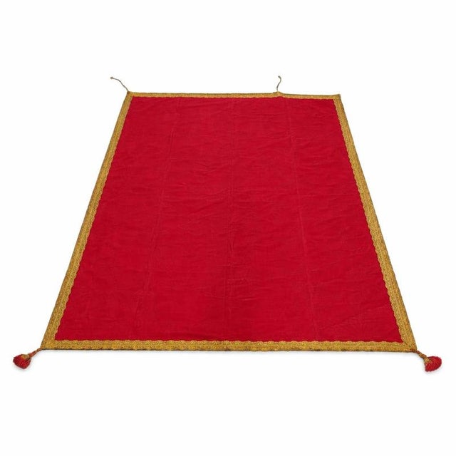 Antique Silk Bedspread with Gold Thread, 1800s For Sale - Image 6 of 6