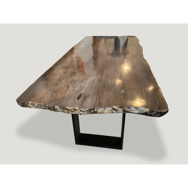Andrianna Shamaris High Quality Petrified Wood Dining Table For Sale In New York - Image 6 of 18