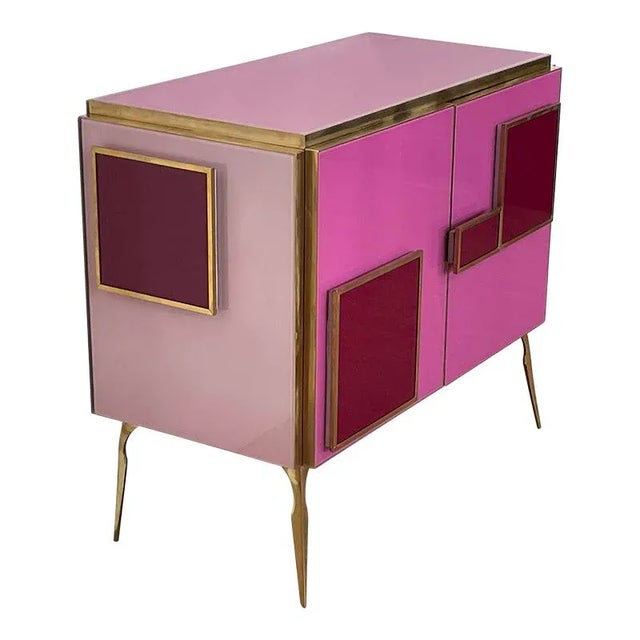Pink LED Sideboard, 1980s | Chairish