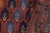 Textile Tribl Kargahi 1980's Rust/Blue Hand-Knotted Wool Rug - 7'3'' X 10'2'' For Sale - Image 7 of 9