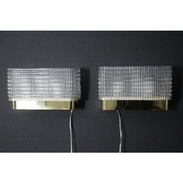 Rectangular Wall Lights Sconces in Textured Murano Glass, 1980s, Set of 2 For Sale - Image 7 of 15