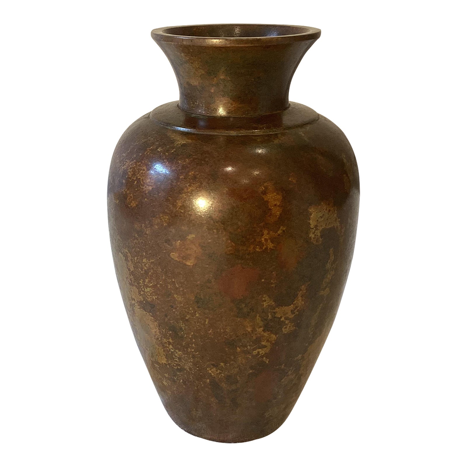 Antique Japanese Bronze Vase | Chairish