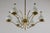 Mid-Century Italian Six Lights Gold and Ivory Chandelier attributed to Stilnovo, 1960s For Sale - Image 17 of 17