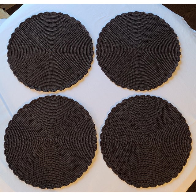 Contemporary Juliska Catalonia Dark Brown Placemats Set of 4 Chairish