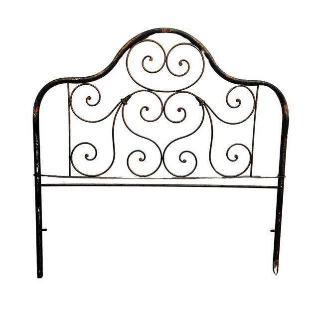 19th Century Bristol Wrought Iron Headboard with Floral Motifs, United Kingdom, 1890s For Sale - Image 14 of 18