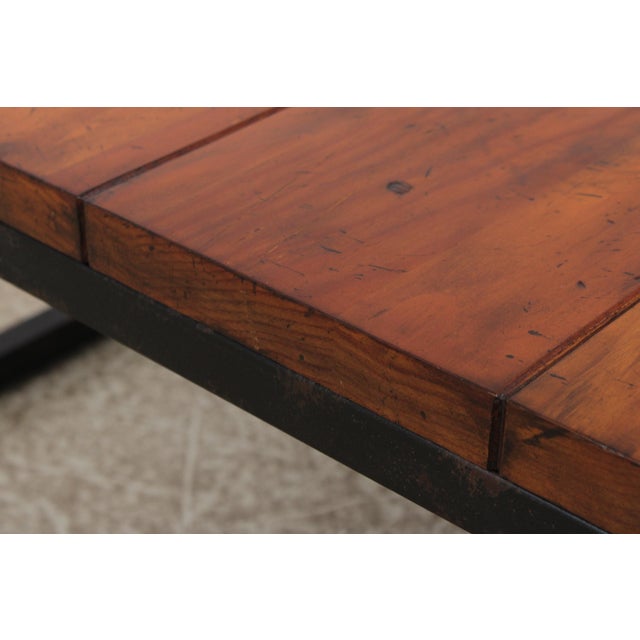 Ralph Lauren Industrial Wood Top Coffee Table For Sale - Image 11 of 16