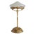 1930s Brass and Frosted Glass Living Room Table Lamp For Sale