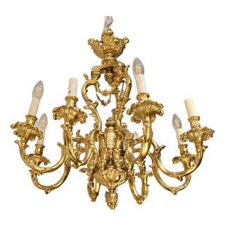French Style Elegance Gold Chandelier For Sale