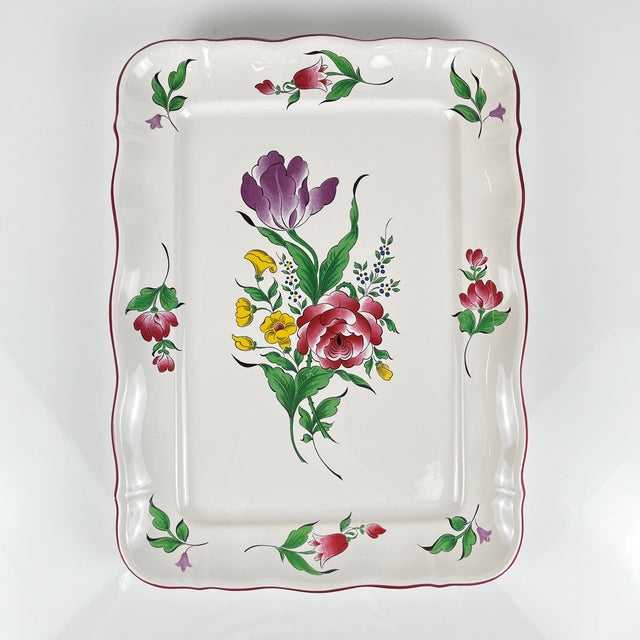 Rectangular platter, Streetlight pattern by KG Lunéville Dimensions: 36 x 26 cm Height: 3.5 cm Very good condition,...