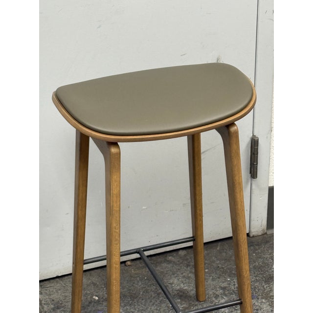Norr11 Ny11 Bar Stool Light Smoked Oak + Spectrum Autumn Leather Seat For Sale - Image 12 of 12