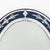 Glass Mid-Century Venetian Glass Reverse-Etched Oval Mirror W/ Sapphire Blue Border For Sale - Image 7 of 16