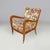 Italian mid-century modern wooden armchairs with brown decorated fabric, 1960s Pair of wooden armchairs. The structure...