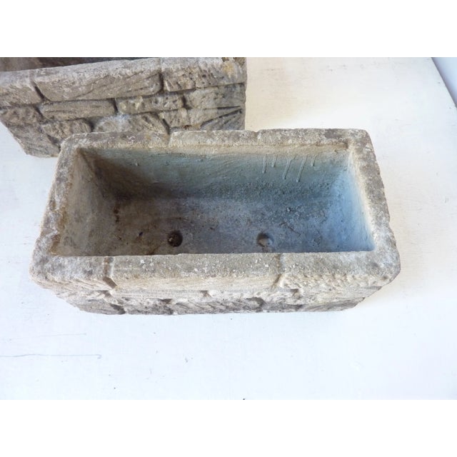 Vintage Concrete Planters - a Pair For Sale - Image 4 of 5