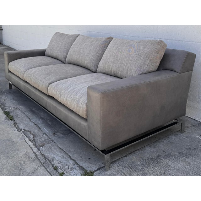 Mid-Century Modern Modern A. Rudin Chrome & Leather Sofa For Sale - Image 3 of 10